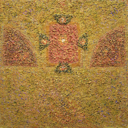 Partitura, 2002, cm 90x90, acrilico su tavola
