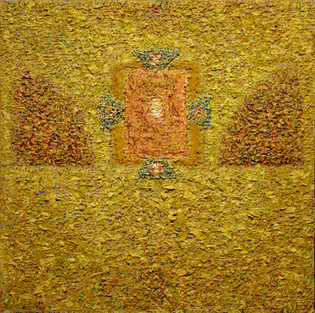 Partitura, acrilico su tavola, cm 68x68, 1986