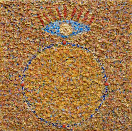 L'occhio ceeleste. 2000. Acrilico su tavola, cm 40x40